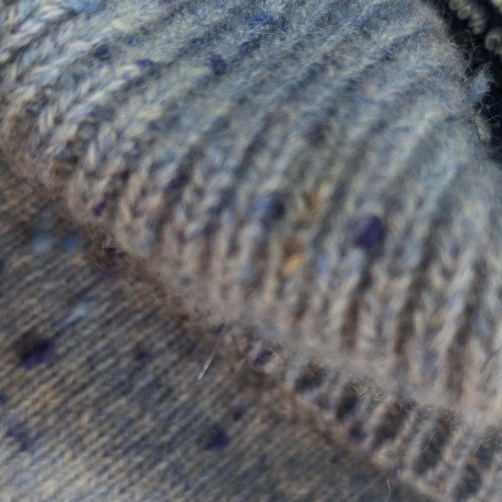 Lands' End Women's Light Blue Speckled Cashmere Turtleneck Sweater Soft Luxury S - Picture 11 of 11